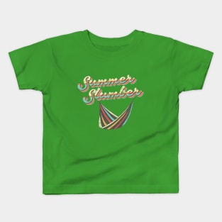 Summer Slumber Hammock Beach Sunset Kids T-Shirt